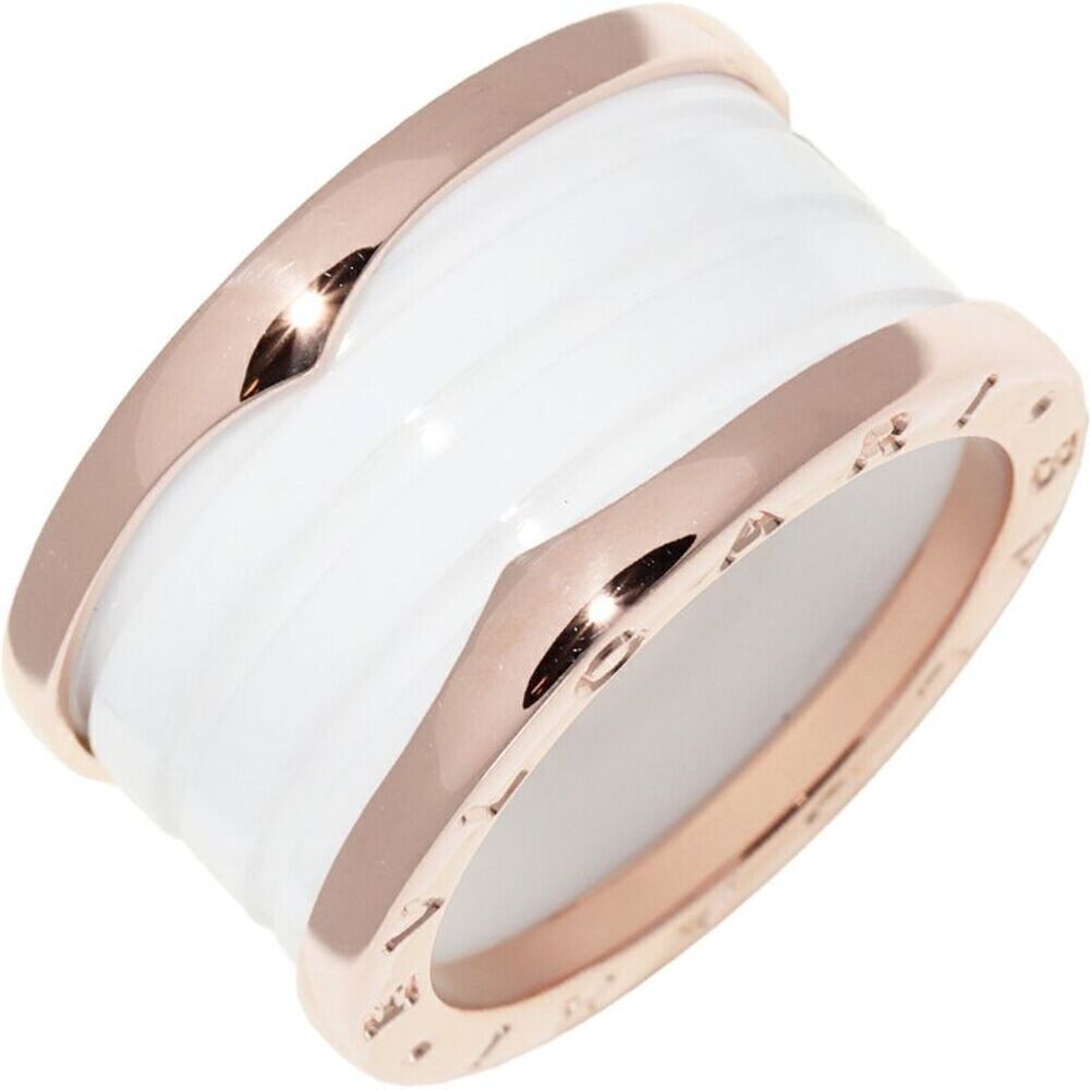 Bvlgari B.zero1 Ring K18PG White Ceramic